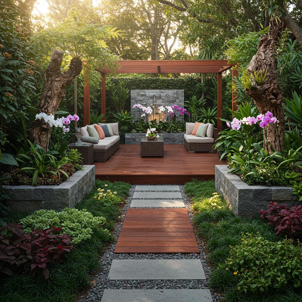Cozy outdoor seating area symbolizing financial planning for landscaping projects