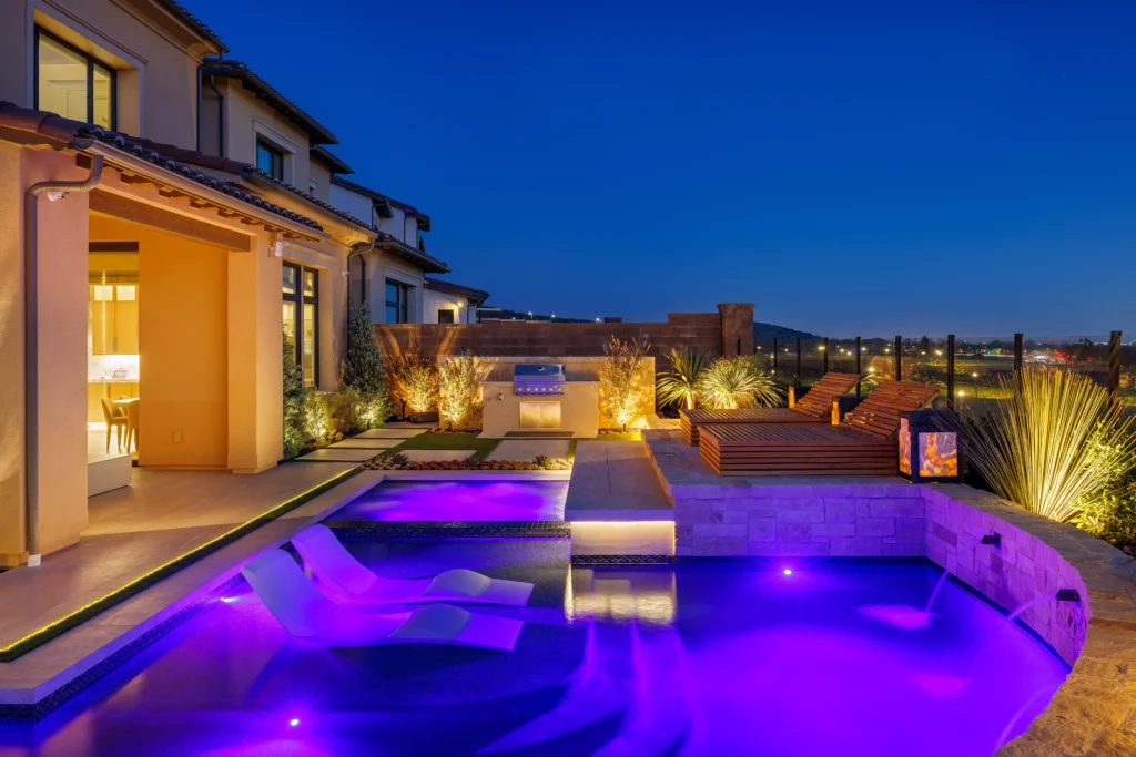 high end pool finishes and features