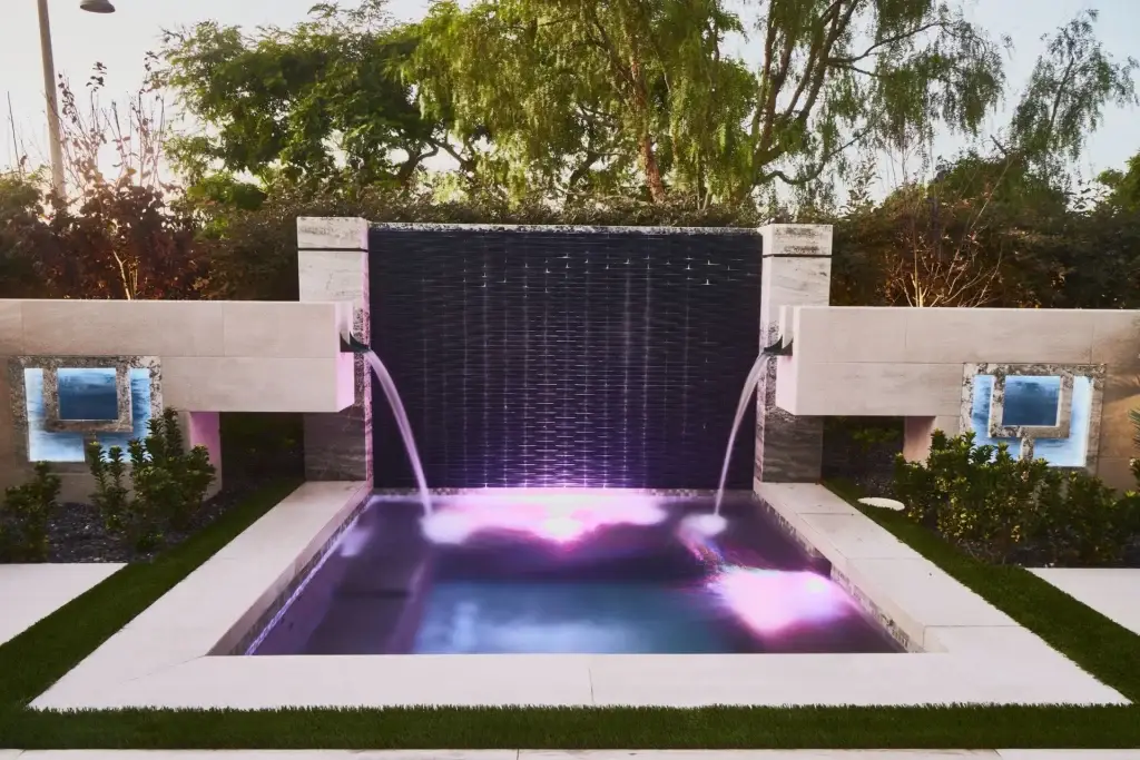 custom pool waterfalls and features